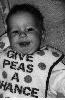 Nolan in his "Peace" bib.  What an eater!